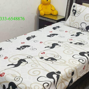 printed cotton bedsheet-single