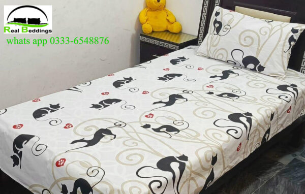 printed cotton bedsheet-single