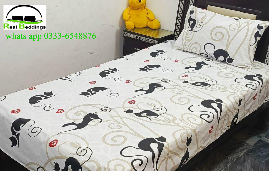 printed cotton bedsheet-single