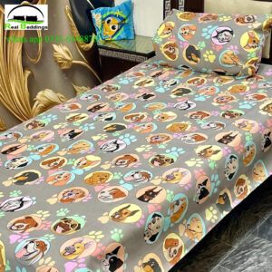 printed cotton bedsheet-single