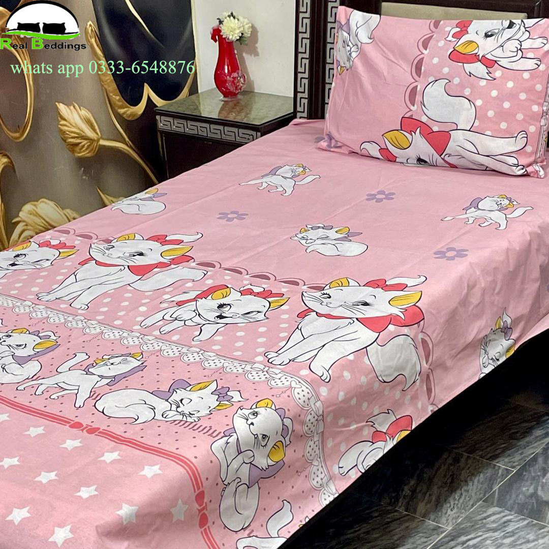 printed cotton bedsheet-single