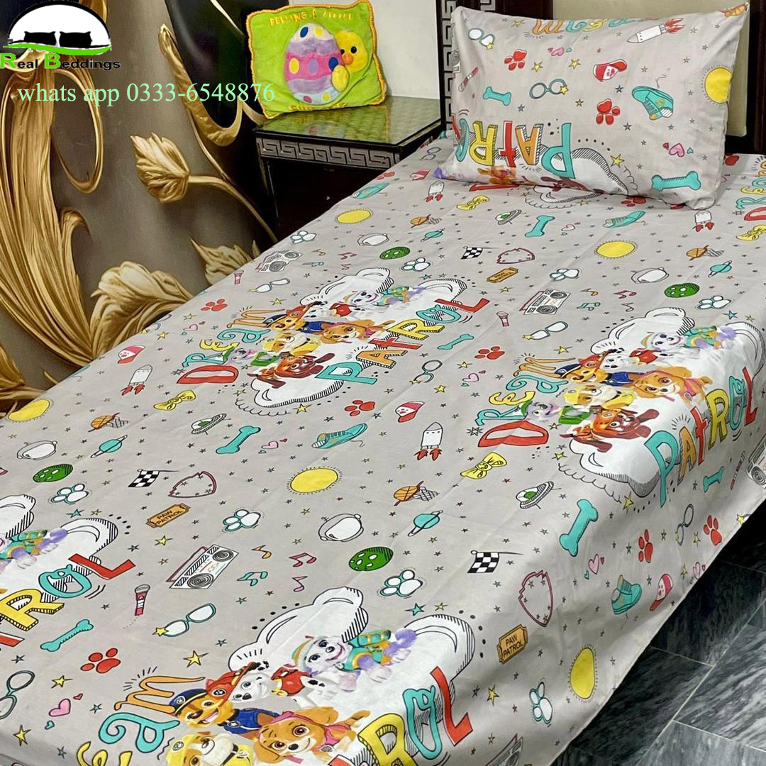 printed cotton bedsheet-single
