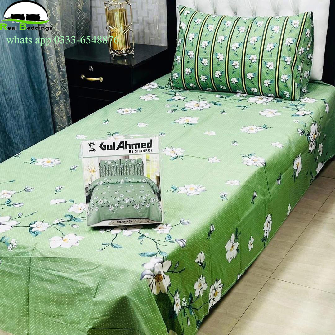 printed cotton bedsheet-single