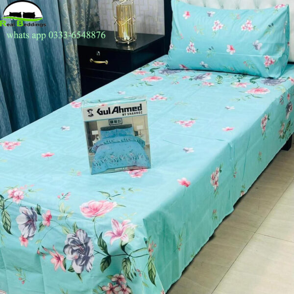 cotton printed single bedsheet