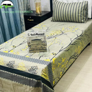 cotton printed single bedsheet