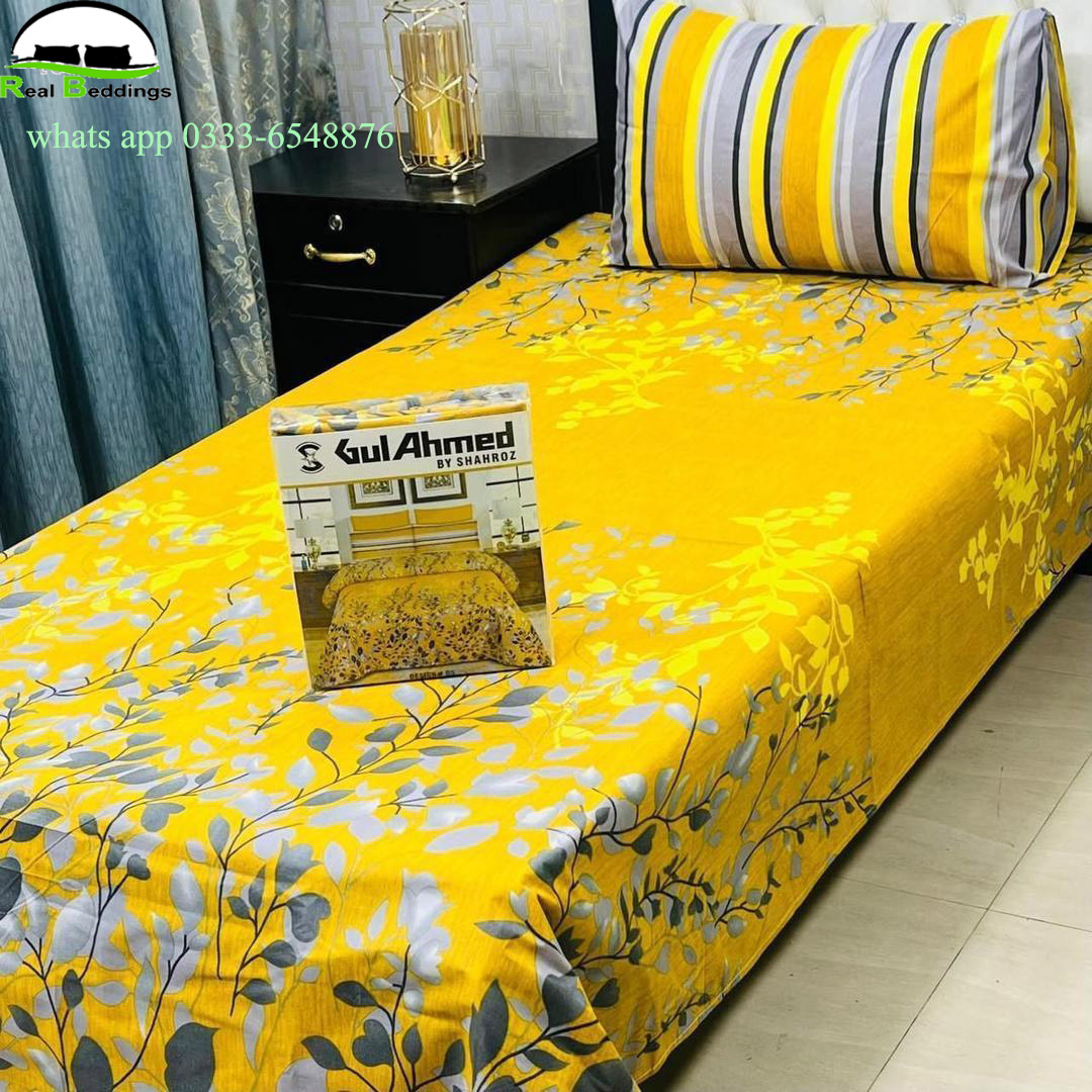 cotton printed single bedsheet