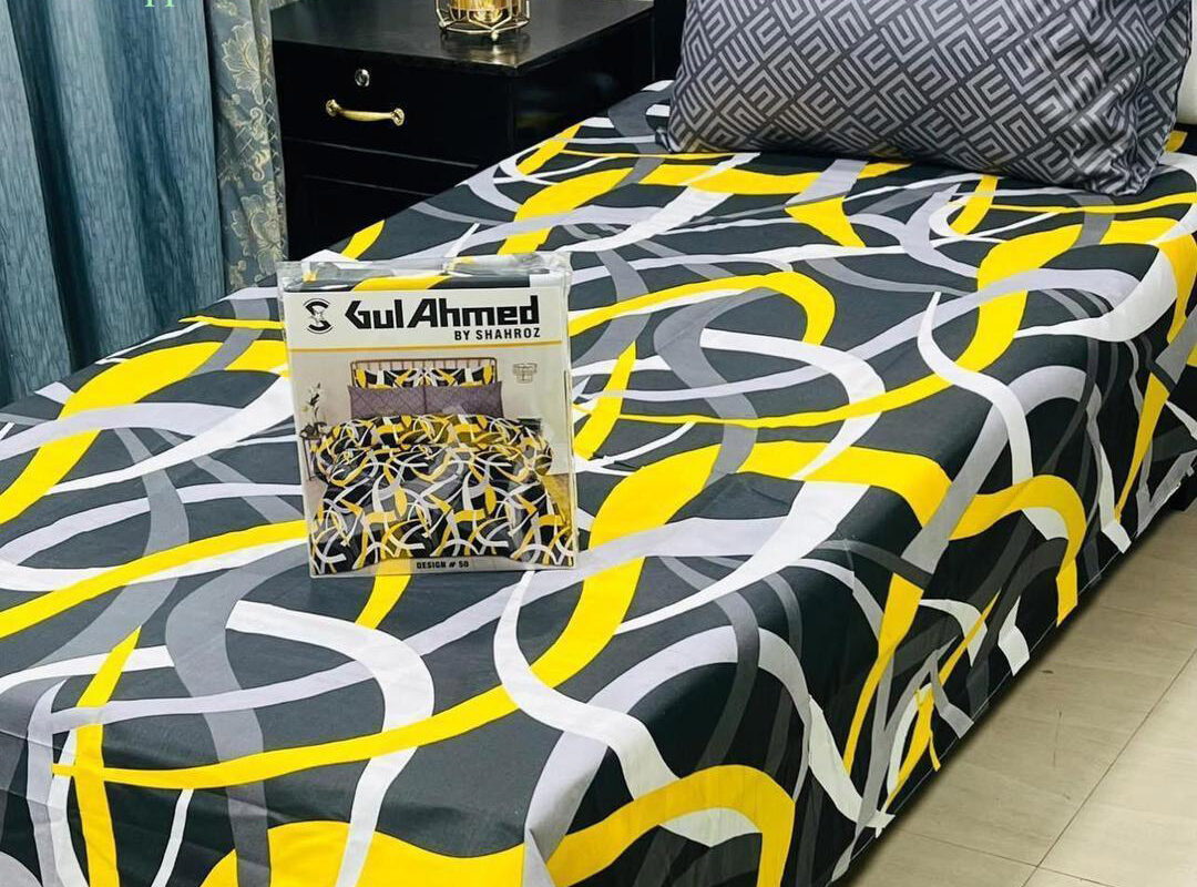 cotton printed single bedsheet