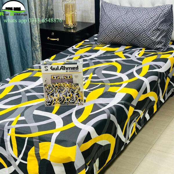 cotton printed single bedsheet