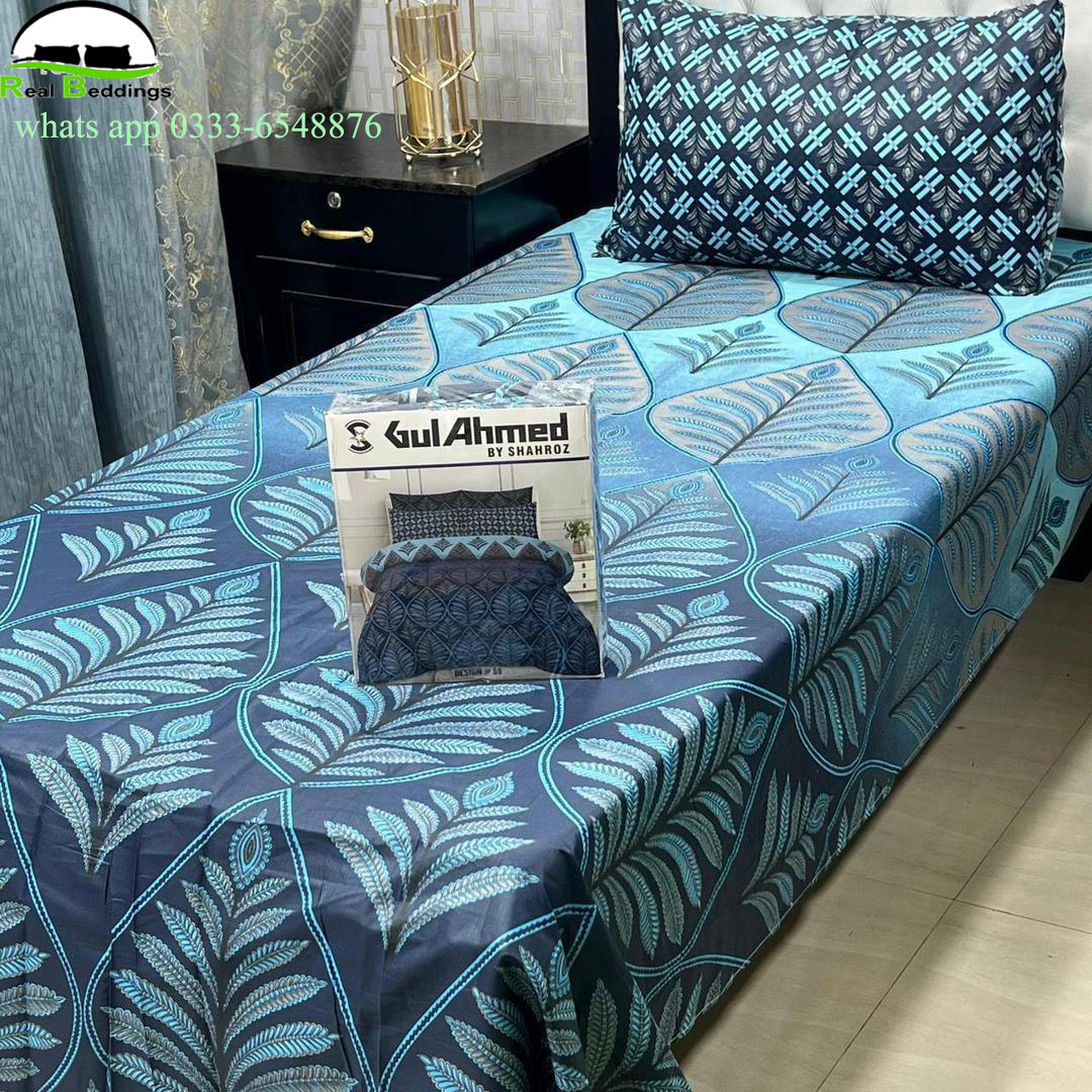 cotton printed single bedsheet