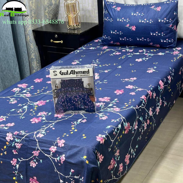 cotton printed single bedsheet