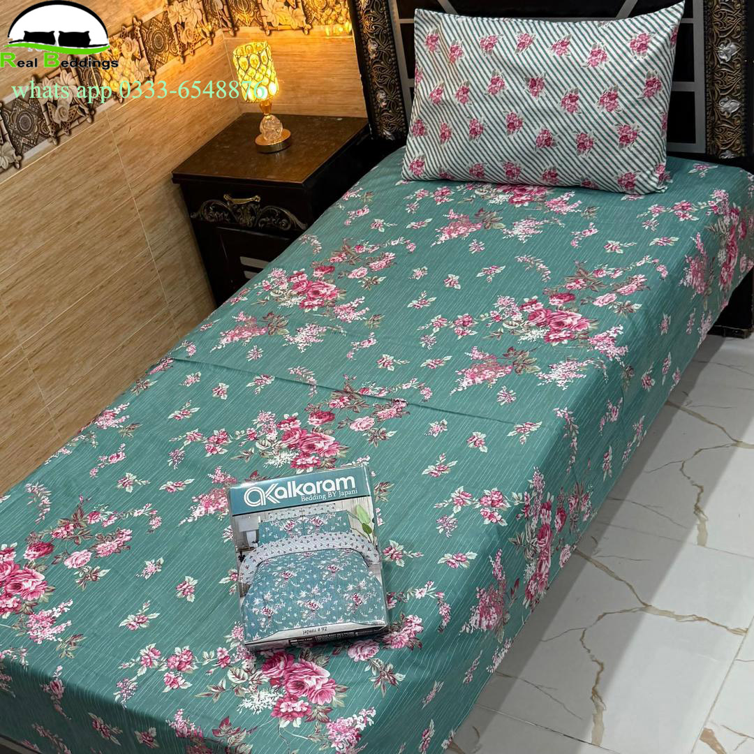 cotton printed single bedsheet