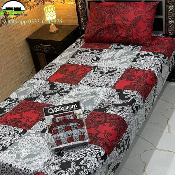 cotton printed single bedsheet
