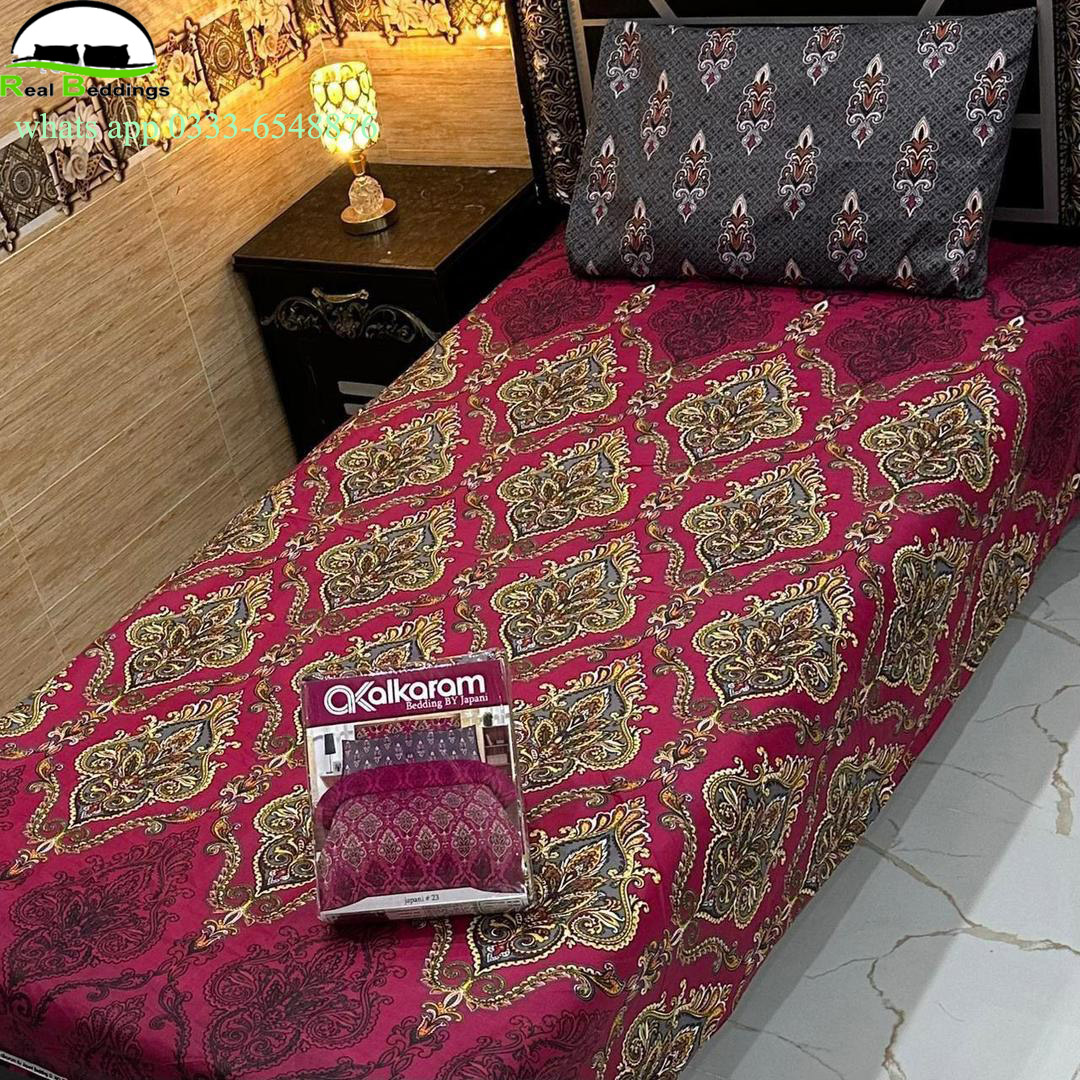 cotton printed single bedsheet