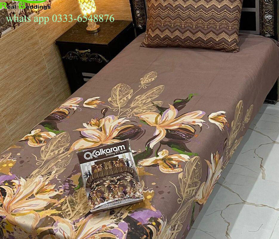 cotton printed single bedsheet