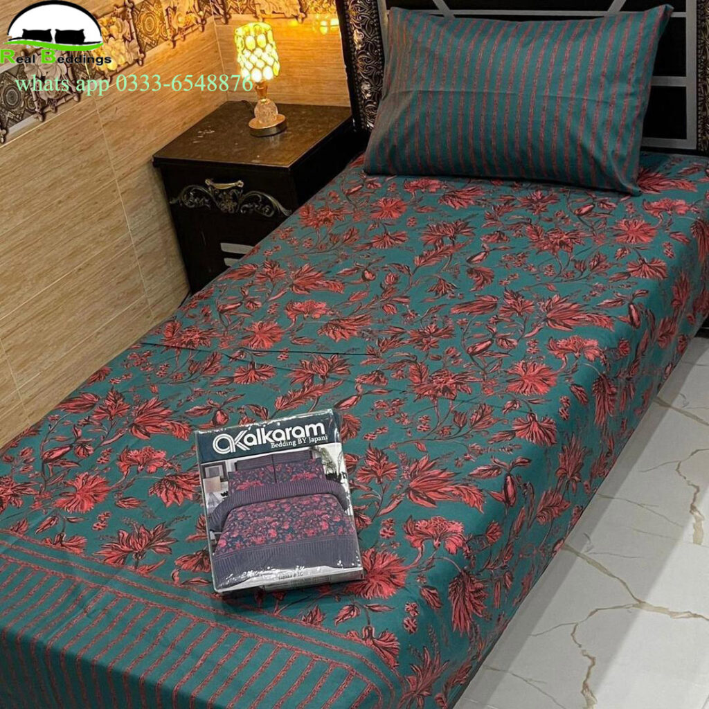 cotton printed single bedsheet