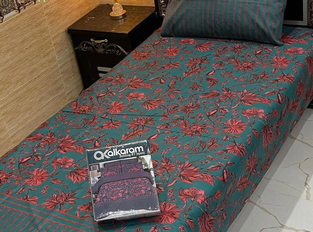 cotton printed single bedsheet