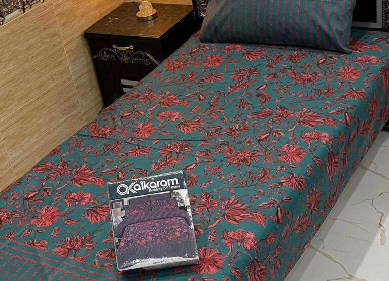 cotton printed single bedsheet