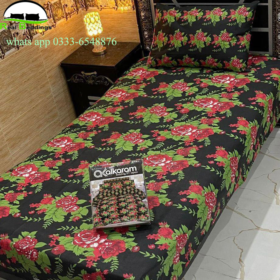 cotton printed single bedsheet
