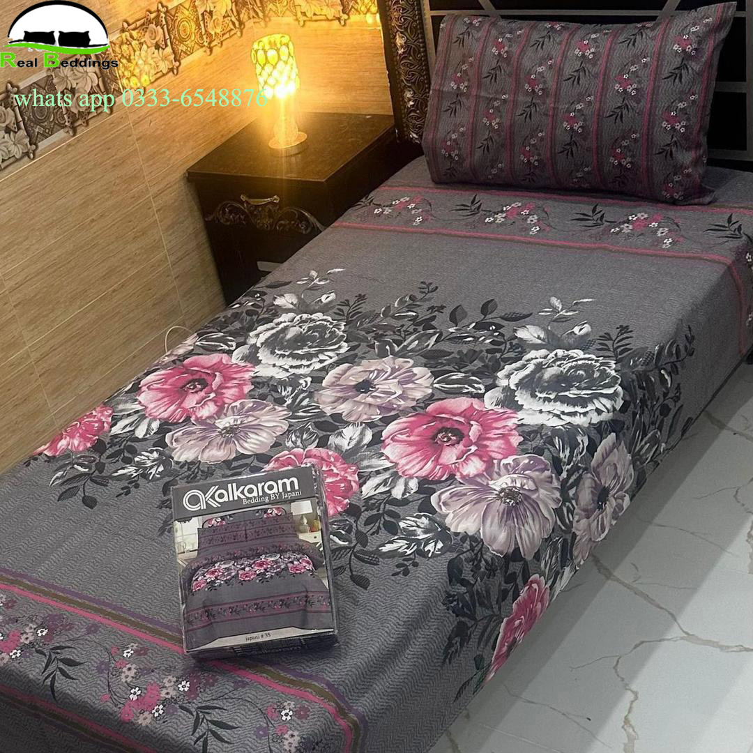 cotton printed single bedsheet