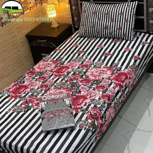 cotton printed single bedsheet
