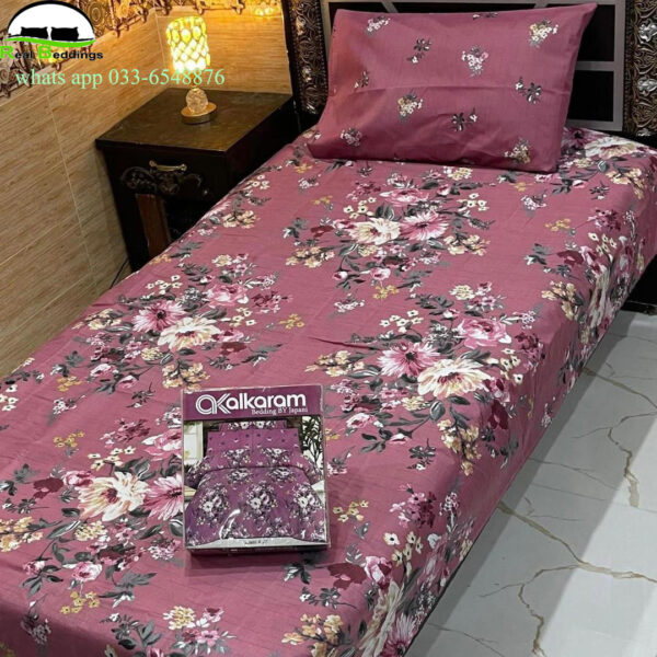 cotton printed single bedsheet