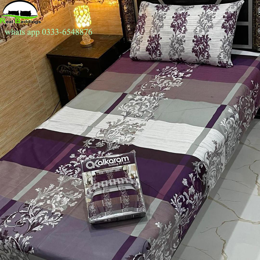 cotton printed single bedsheet