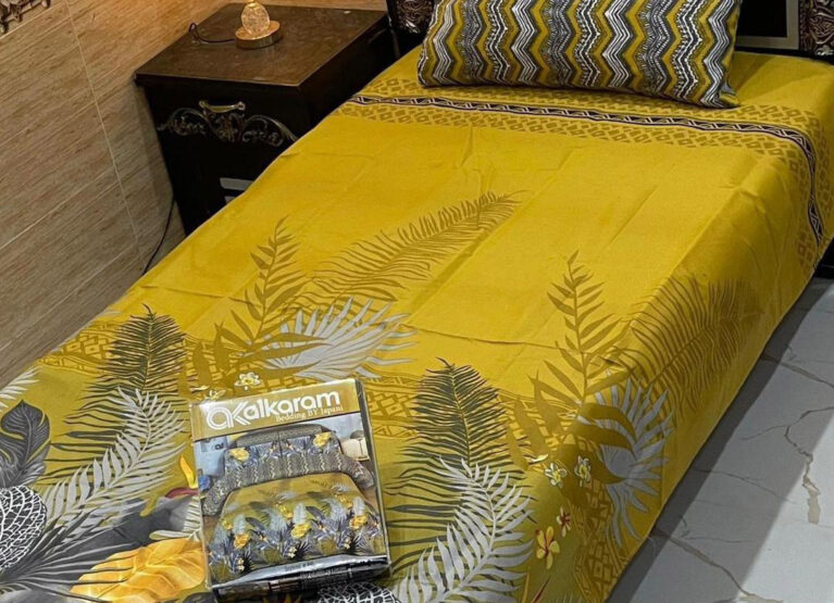 cotton printed single bedsheet