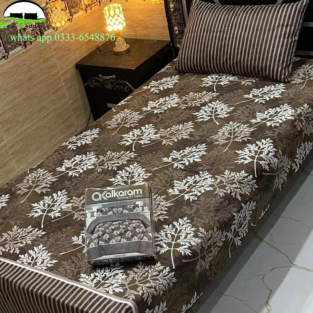 cotton printed single bedsheet