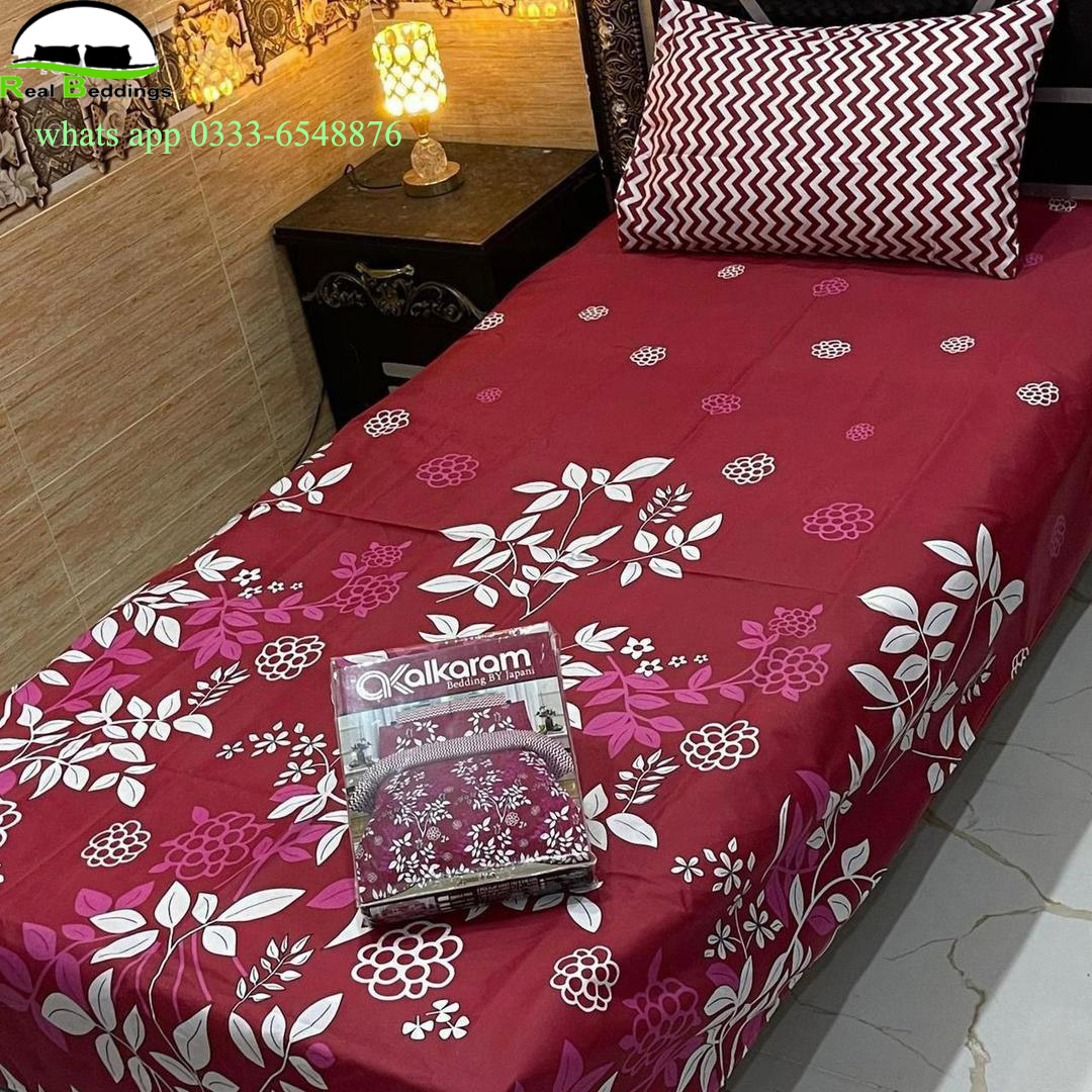 cotton printed single bedsheet