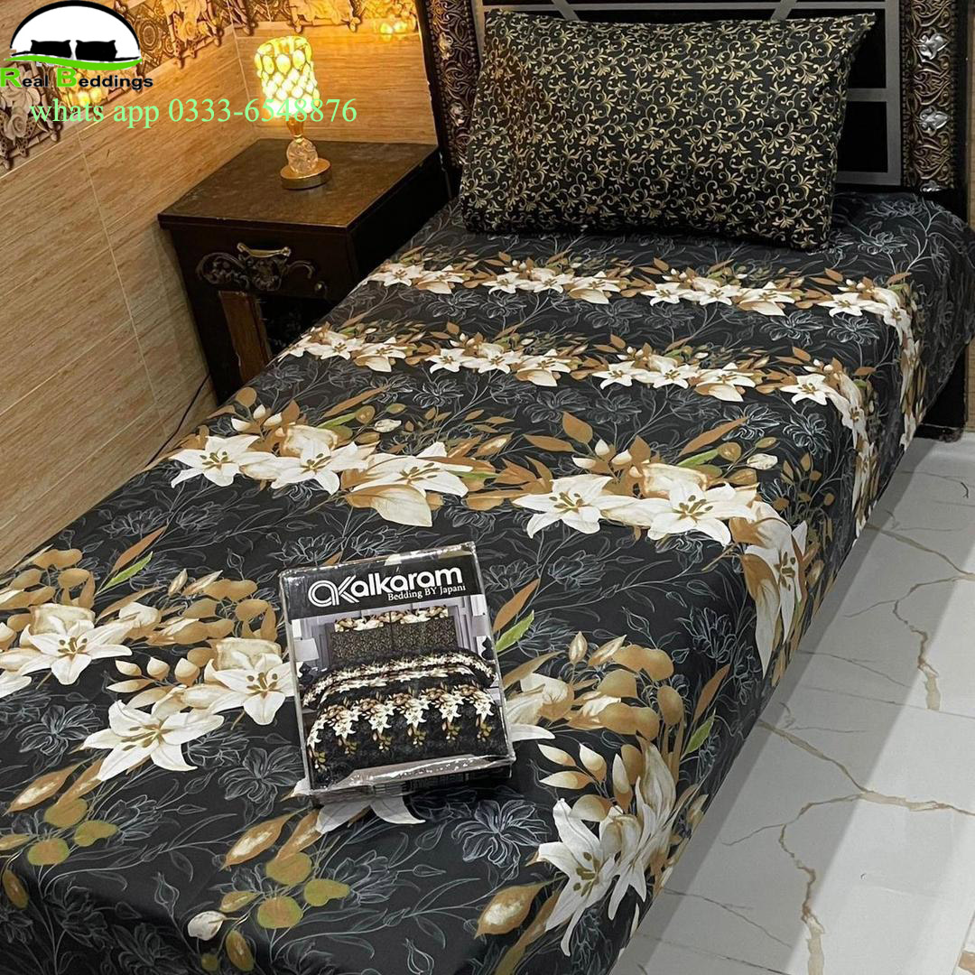 cotton printed single bedsheet