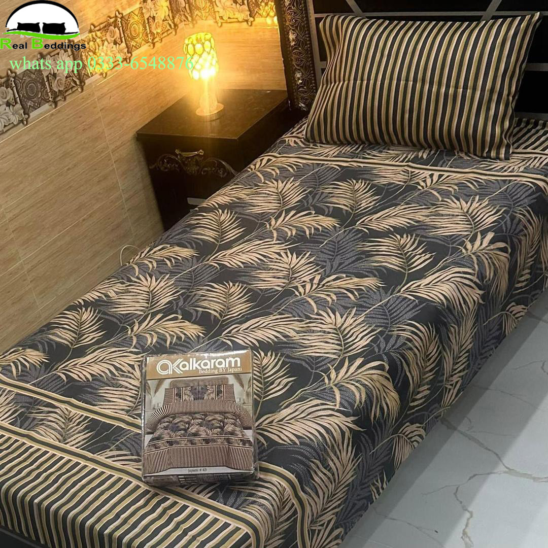 cotton printed single bedsheet