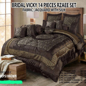 14 Pcs Jacquard Double Bed Bridal Set
