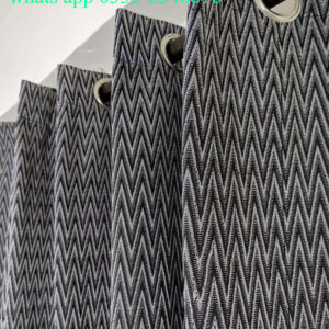 Printed plain leather curtains