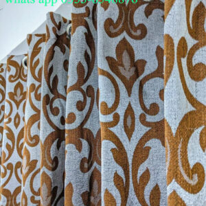 Printed plain leather curtains