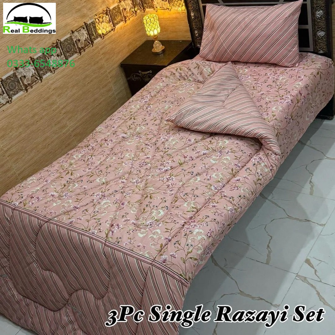 single pure cotton razai set