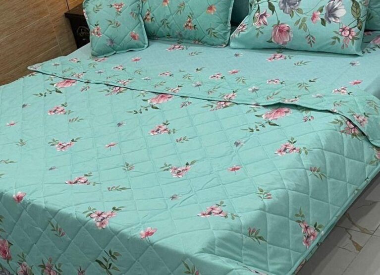 7 Pcs Cotton Printed Comforter Set